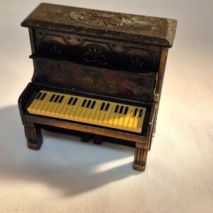 Vintage Miniature Brown Piano Shaped Pencil Sharpener